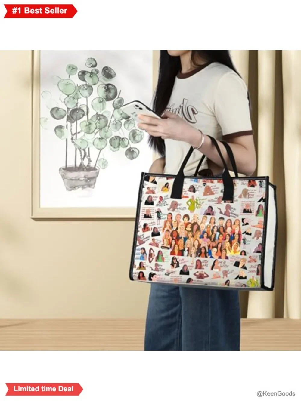 Canvas Tote Bag Funny Housewives TV Show Fans Gift Shoulder Bag Reusable